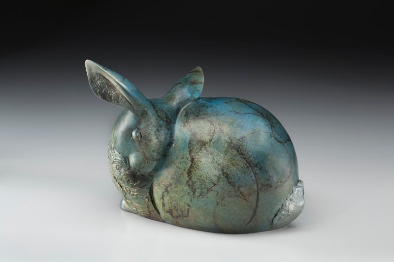 "Cottontail" bunny sculpture by Tim Cherry