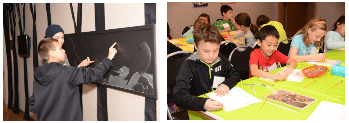 Art Cluster Students Visit and Create Artwork, Woodson Art Museum