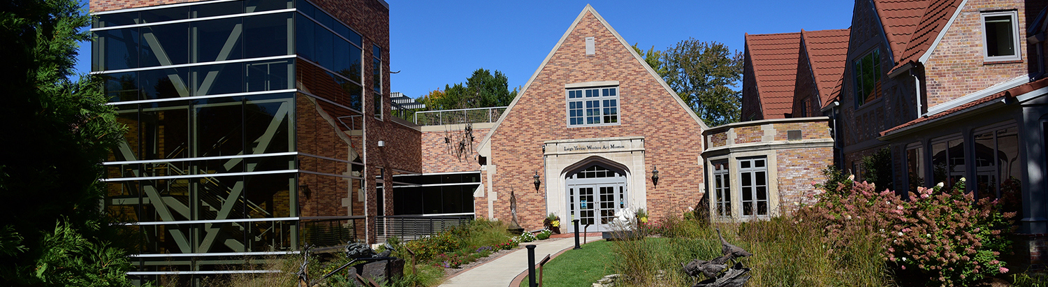 Exterior view of Museum main entrance with blue sky in background