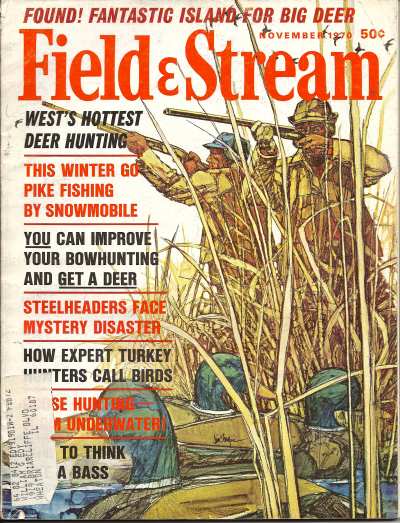 Magazine cover featuring two hunters with ducks in the foreground.