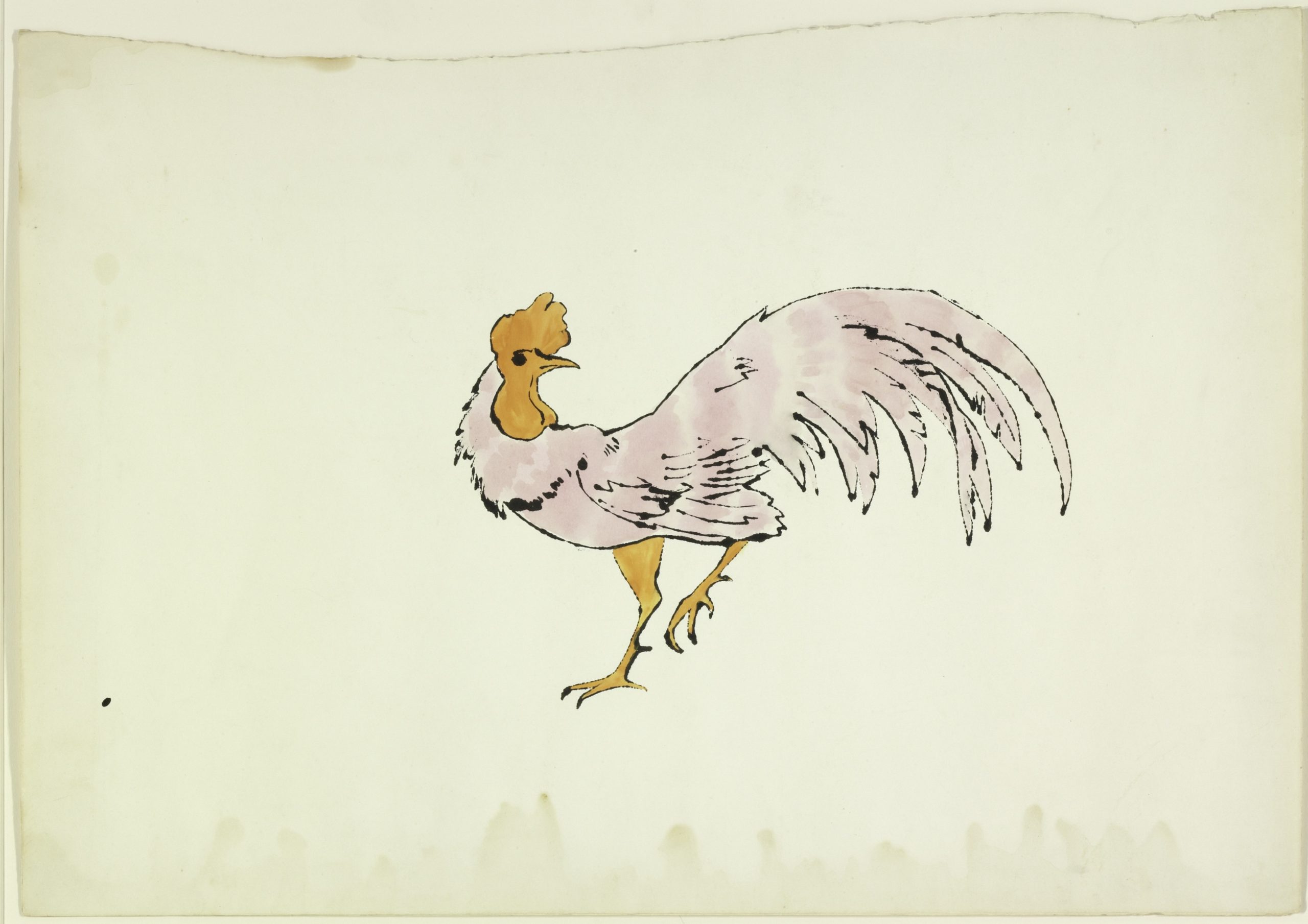 Andy Warhol, Rooster, ca. 1957, watercolor and ink on paper