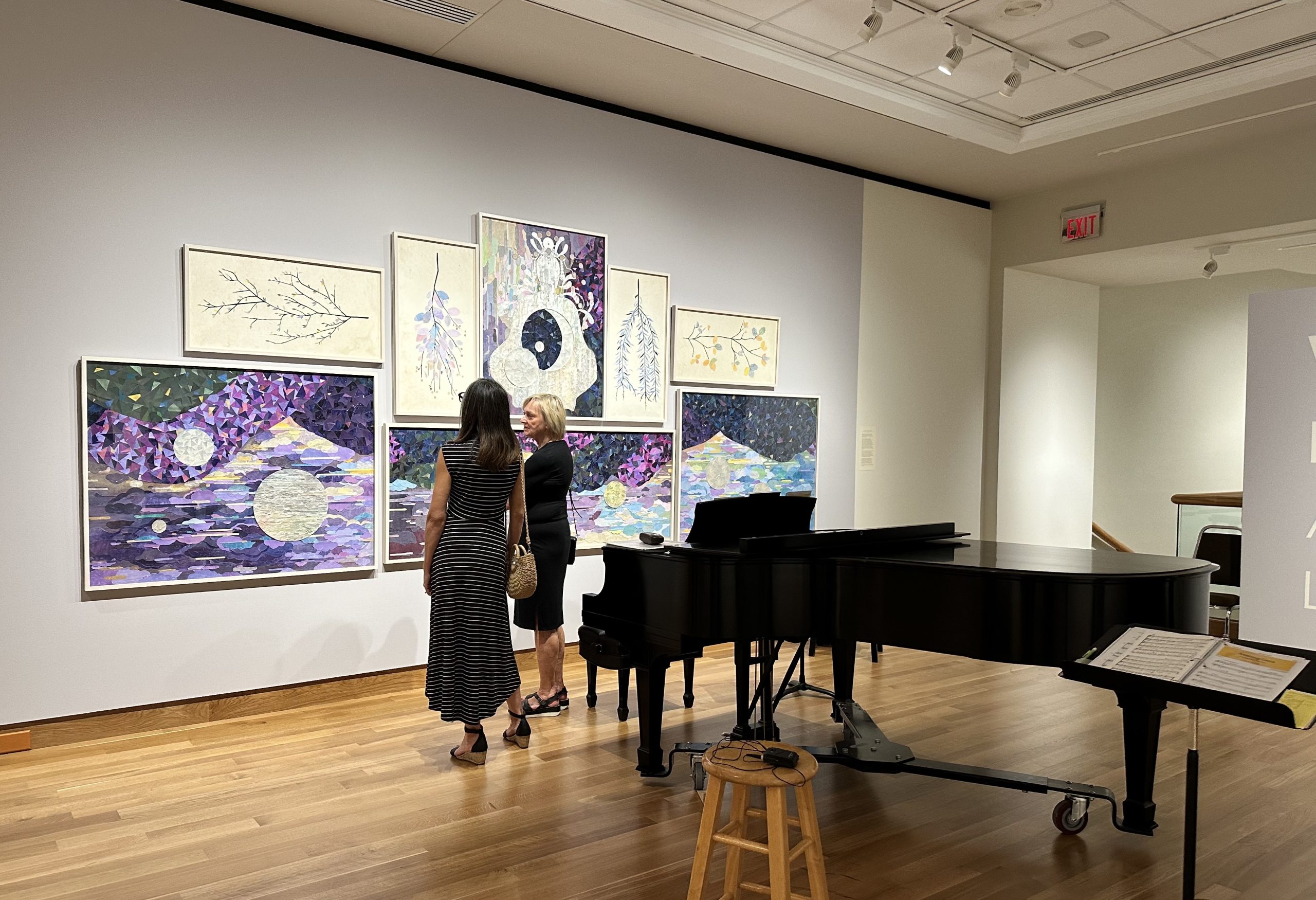 Members enjoyed music throughout the evening as they strolled through the galleries.