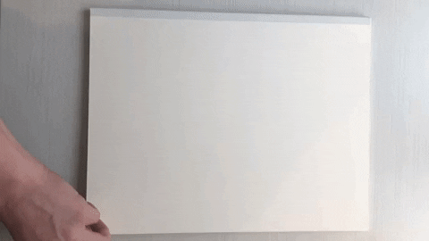 A step mat with a picture of a dog being opened and closed.