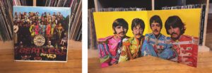 A couple of my favorite album covers from our collection, The Beatles, Sgt. Peppers Lonely Hearts Club Band. I love the large-scale image of the band on the inner cover of the album!